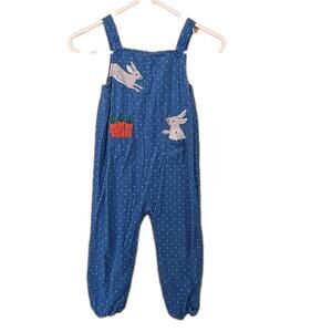 Mini Boden Blue Corduroy Lightweight Overalls Jumpsuit 3-4 Yr Super Cute Cotton